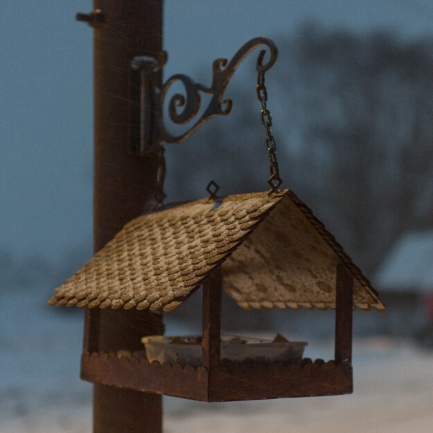 Stalowy Karmnik dla Ptaków – Autorski Projekt Handmade corten lub malowany proszkowo RAL