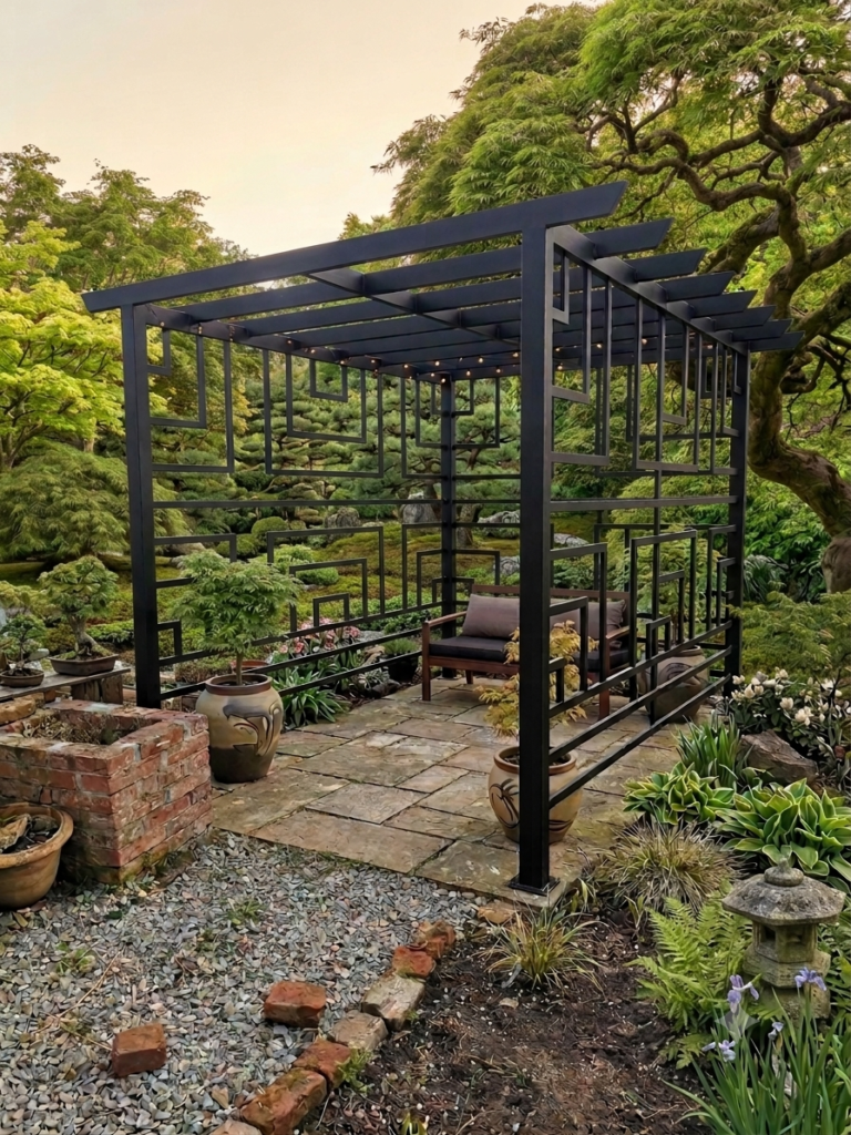 Pergole Altany Pawilony Ogrodowe pergola w stylu japońskim