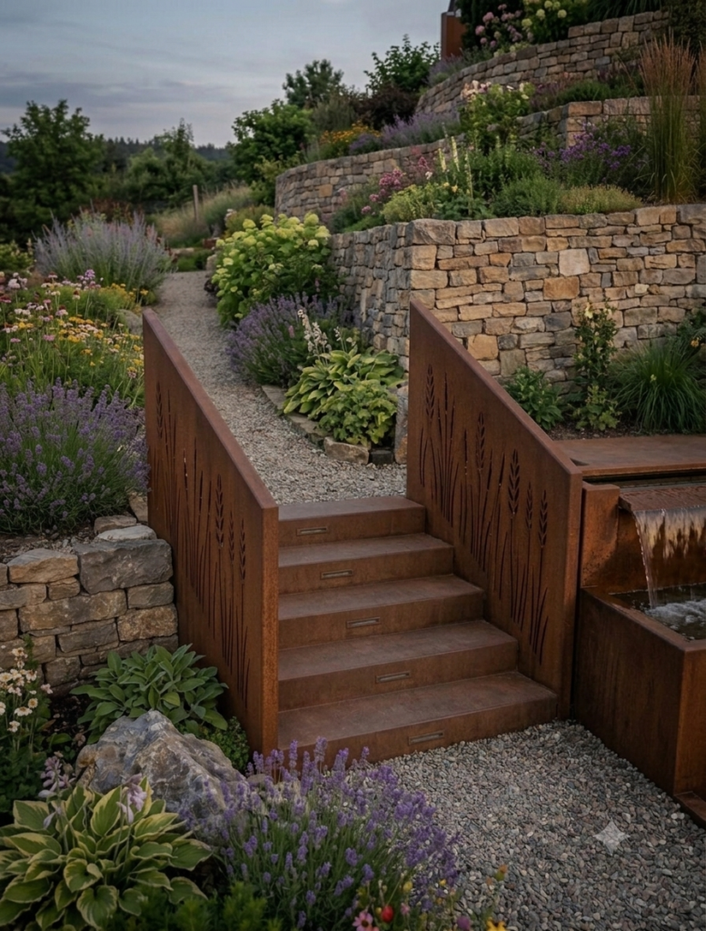 Designerskie Schody Cortenowe: Personalizowane Wzory Balustrad